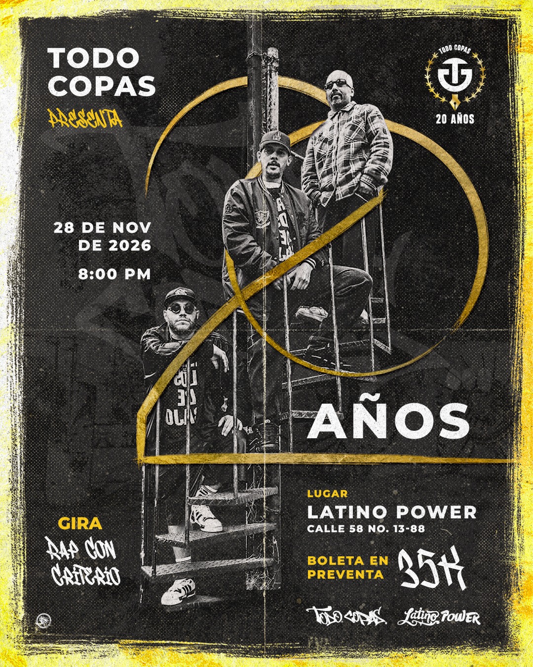 Todo copas en Latino Power Bogota 20 Años