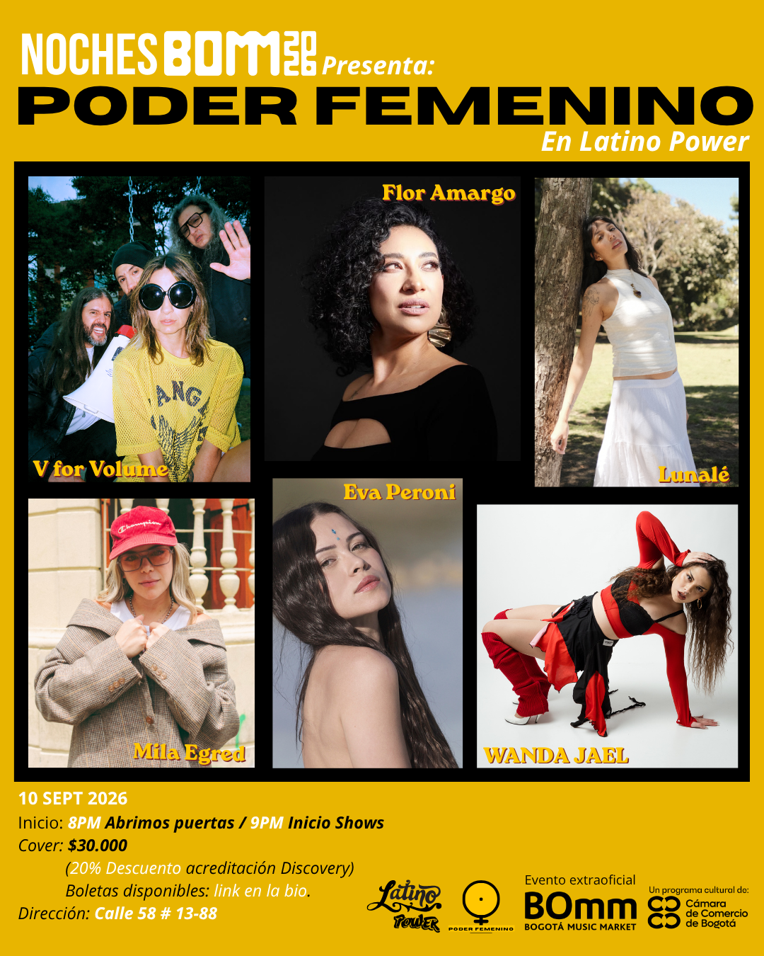 Poder Femenino En Latino power Noches Bomm.
